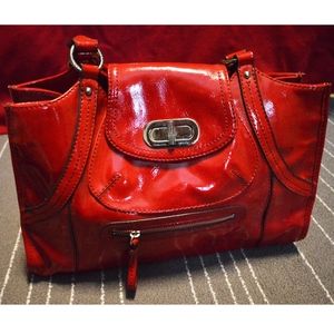 Franco Sarto Red Purse EUC with Crossbody Option